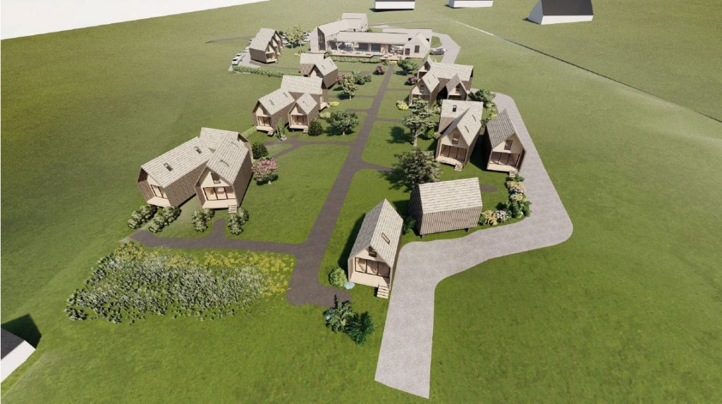 vue plan architecte de la rénovation du corps de ferme